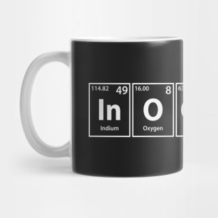 Inoculate (In-O-Cu-La-Te) Periodic Elements Spelling Mug